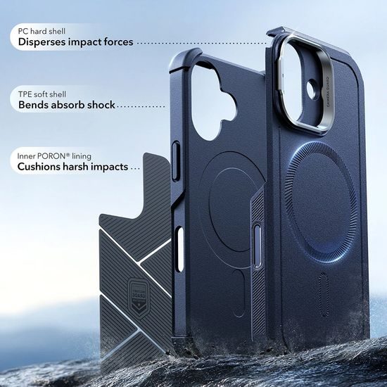 Θήκη ESR Cyber Armor Kickstand, iPhone 17, μπλε