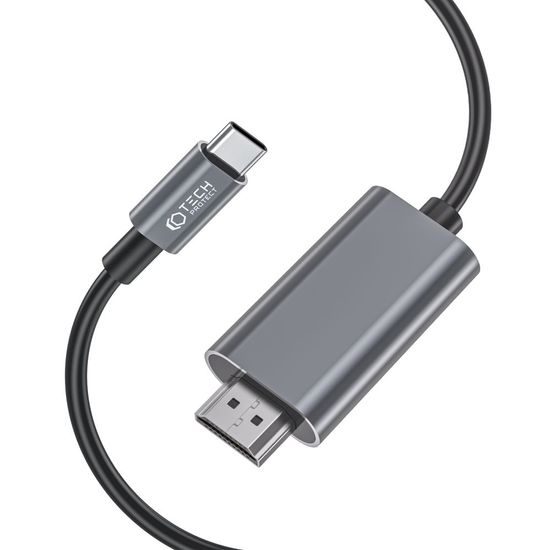 Tech-Protect UltraBoost Adapter USB-C - HDMI 4K 60Hz, 2 m, negru