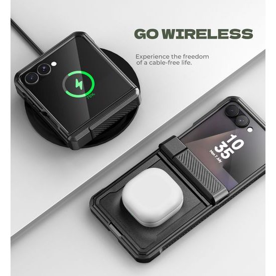 Dexnor 360 Kickstand obal Samsung Galaxy Z Flip 7, černý