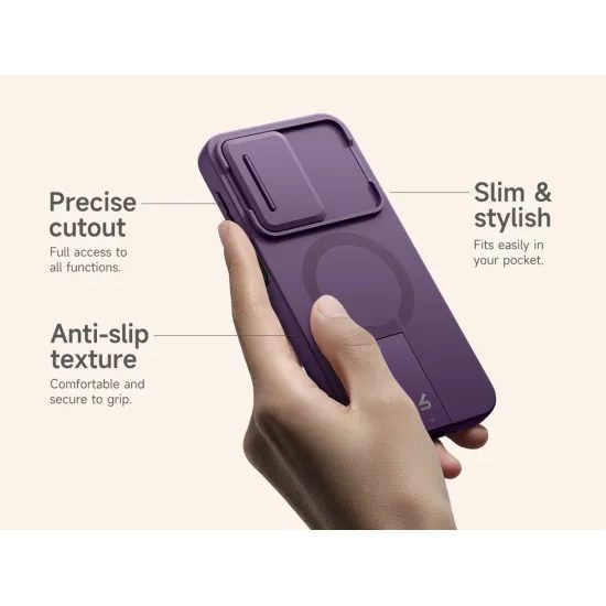 Husa Suritch MagSafe Kickstand Camprotector Samsung Galaxy A17 / A26, mov