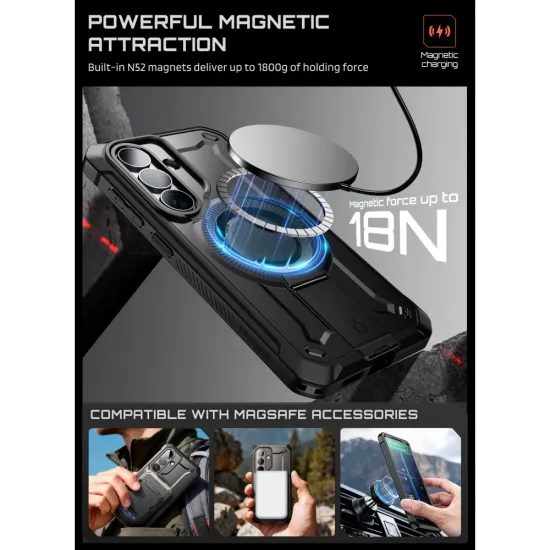 Supcase Unicorn Beetle Pro Mag MagSafe, Samsung Galaxy S26, μαύρο