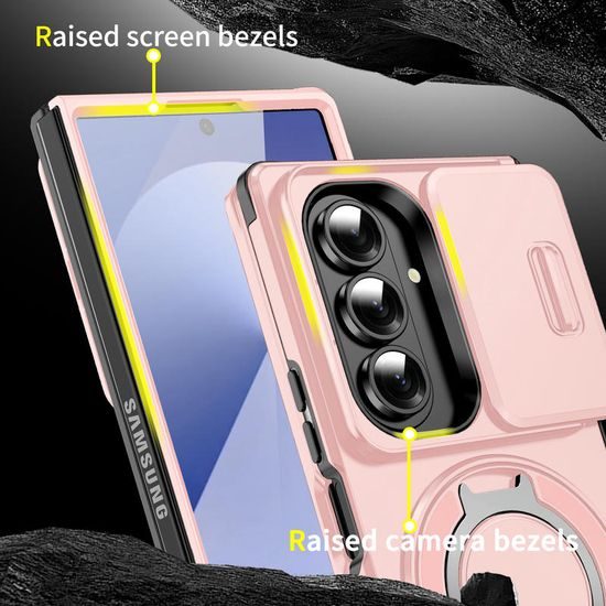 Husă Camslide Stand, Samsung Galaxy Z Fold 8 Ultra, roz