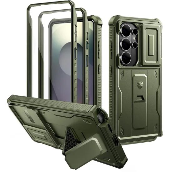 Dexnor 360 Kickstand Camprotector etui Samsung Galaxy S26 Ultra, zielone