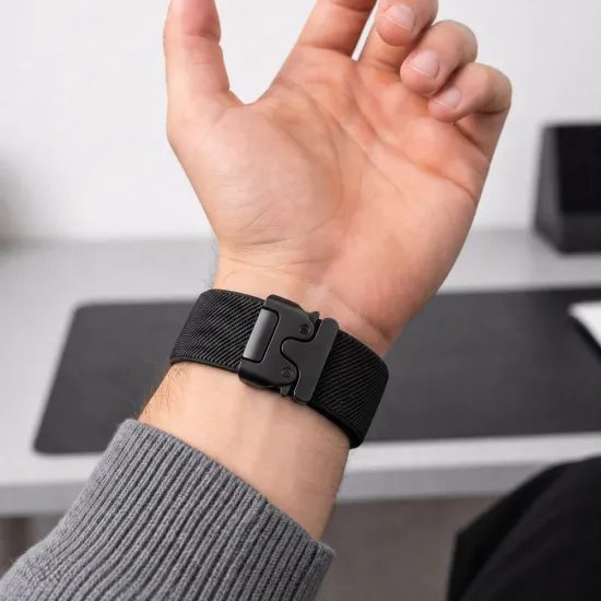 Pasek Tech-Protect Nylon Clasp, Samsung Galaxy Watch Ultra 1 / 2 2024-2026 (47 mm), czarny