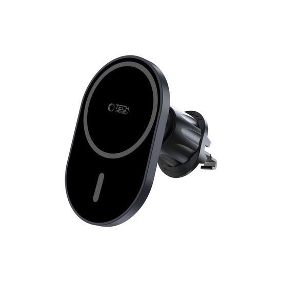 Tech-Protect MM15W-V6 Ασύρματος φορτιστής αυτοκινήτου MagSafe με μαγνητική βάση ταμπλό/αεραγωγών 15W, μαύρο