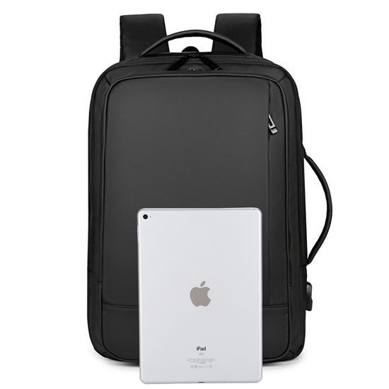 JP Rucksack B05 für Alltag und Freizeit - 44x32x10~15 cm - Schwarz