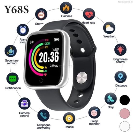 Smartwatch Y68s, negru