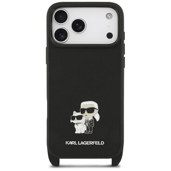 Karl Lagerfeld Saffiano K&C Metal Pin CBDY Crossbody ümbris iPhone 17 Pro / 18 Pro – must