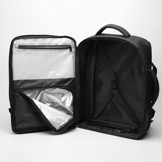 JP Rucksack B15 für Alltag und Freizeit - 48x33x20~25 cm - Schwarz