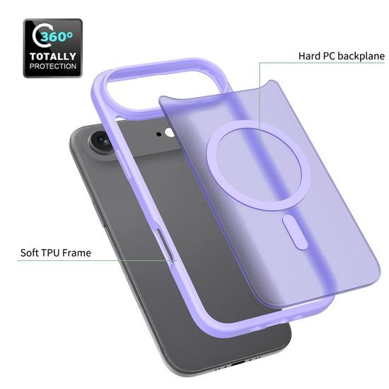 JP MagFit Colour MagSafe θήκη με μαγνήτη N52, iPhone Air, μωβ