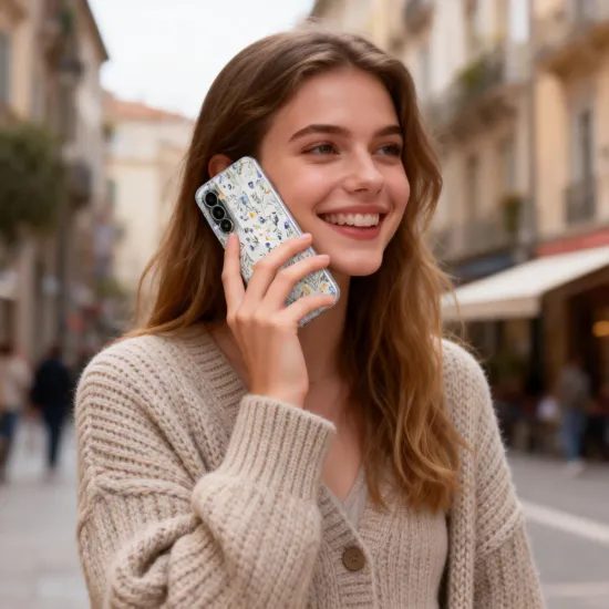Tech-Protect FlexAir Schutzhülle für Samsung Galaxy A27 5G - Ergonomisches TPU Case - Wiesenblumen
