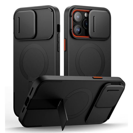 Suritch MagSafe Kickstand Camprotector калъф iPhone 14 Pro Max, черен