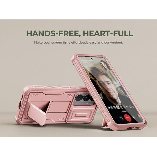 Custodia Dexnor 360 Kickstand Camprotector per Samsung Galaxy S26, rosa