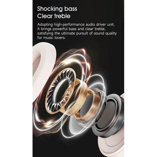 Dudao X22 Max Bezdrôtové Bluetooth slúchadlá, ANC, čierna