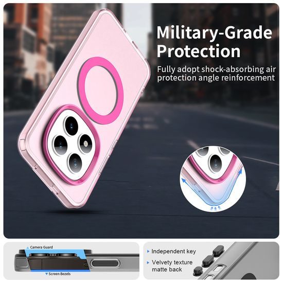 Techsuit CandyCase MagSafe, Xiaomi Redmi Note 15 Pro Plus 5G / Poco M8 Pro 5G, růžový