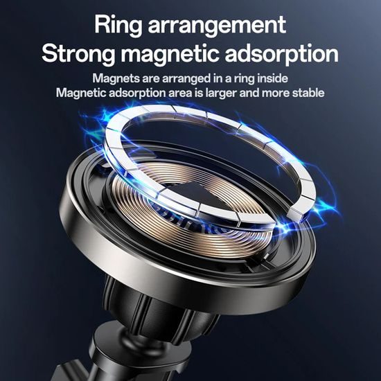 Yesido Βάση Αυτοκινήτου με Ασύρματη Φόρτιση (DS30), μαύρη