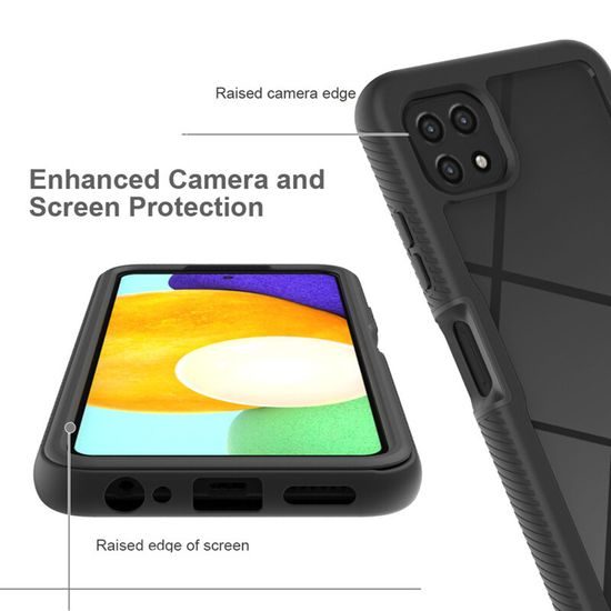 Techsuit Defense360 Pro + védőfólia, Samsung Galaxy A22 5G, fekete