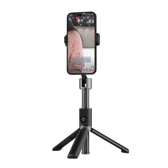 Dudao F18B Selfie bot / teleszkópos rúd állvánnyal, fekete színű