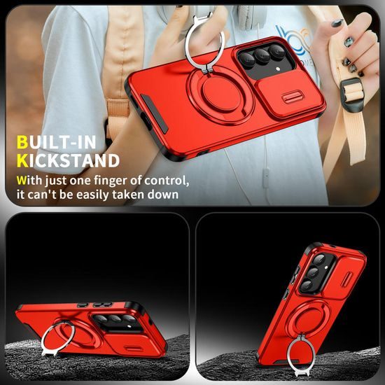 Husă Camslide Stand, Samsung Galaxy S25 FE / S26 FE, roșu