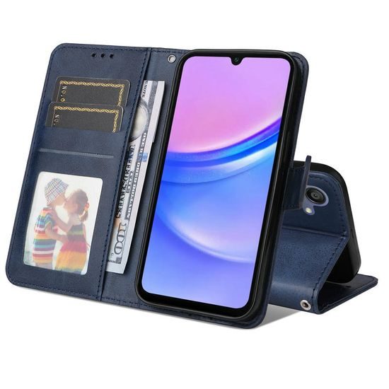 Samsung Galaxy A18 klappümbris magnetiga – sinine