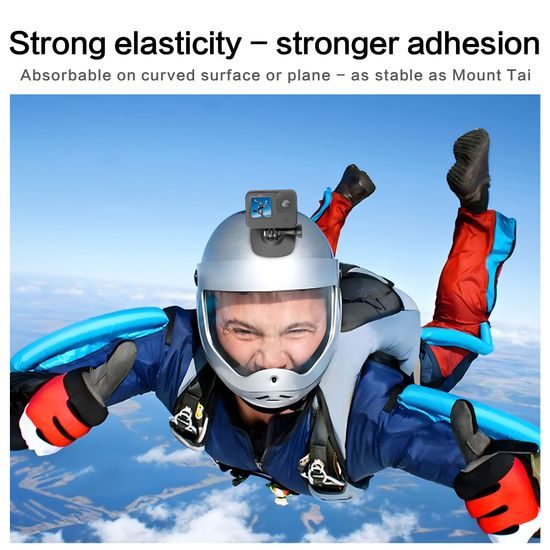 Flexible Helmet Mount – Καμπύλη αυτοκόλλητη βάση για action cameras (6,5 × 6,5 cm)