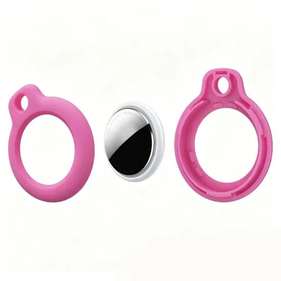 Tech-Protect Rough Anhänger für Apple AirTag 1 / 2 - Schutzhülle mit Karabiner - Rosa