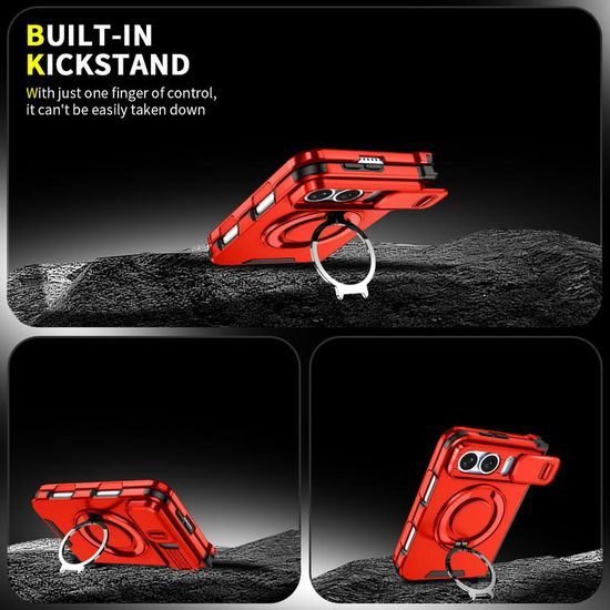 Camslide Stand etui, iPhone Duo, rdeč