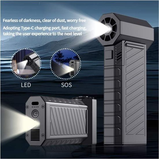 Air Duster Turbo 131000RPM Ηλεκτρικός χειροκίνητος φυσητήρας και στεγνωτήρας