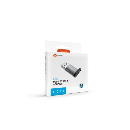 Alumínium FIXED Link adapter USB-C-ről USB-A-ra, szürke