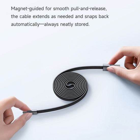 Mcdodo Self-Winding Datenkabel (CA-1200) USB auf USB-C - Selbstaufwickelndes Ladekabel - 1m - Schwarz