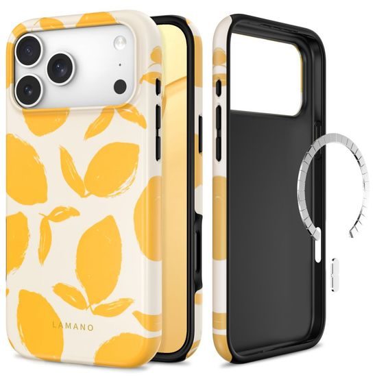 Tech-Protect Lamano MagSafe obal, iPhone 17 Pro / 18 Pro, lemon haze