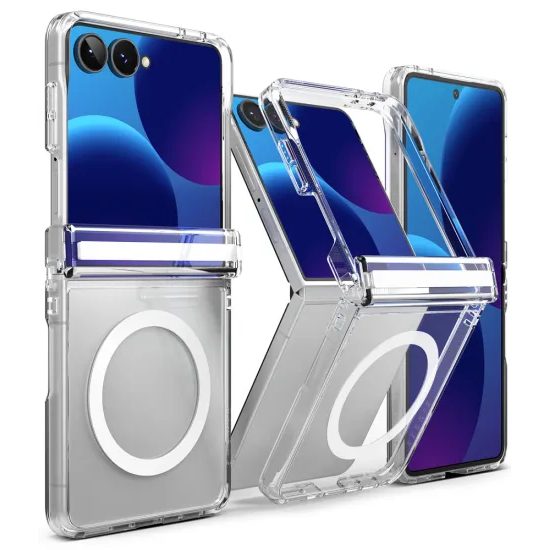 Samsung Galaxy Z Flip 8 ümbris – Ringke Fusion Flap Magnetic MagSafe'iga – läbipaistev