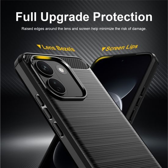 Xiaomi Redmi Note 17 Pro Max ümbris – Carbon silikoonümbris – must
