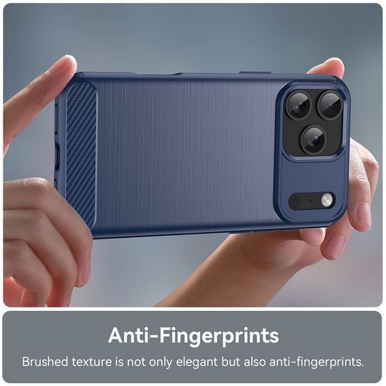 Etui Carbon, iPhone 17 Pro / 18 Pro, niebieskie