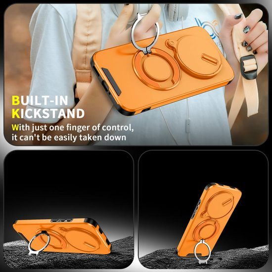 Husă Camslide Stand, Xiaomi Redmi Note 15 Pro 5G, portocaliu