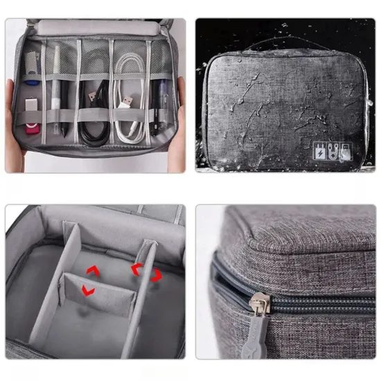 Ταξιδιωτικός οργανωτής με διαμερίσματα, γκρι