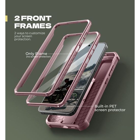 Dexnor 360 Kickstand Camprotector θήκη Samsung Galaxy S25 FE, ροζ