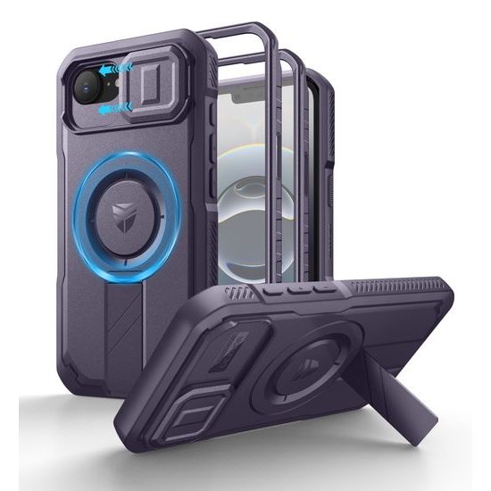 Dexnor MagSafe 360 Kickstand Προστατευτική Θήκη iPhone 16e, Μωβ