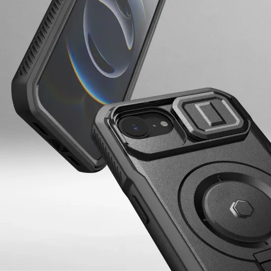 Custodia Tech-Protect Kevlar MagSafe, iPhone 16e / 17e, nera