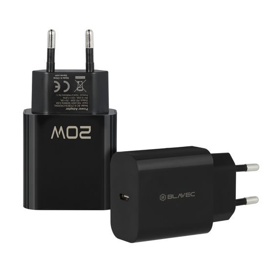 Blavec зарядно устройство BC-9, PD 20W 3A, USB-C, черно