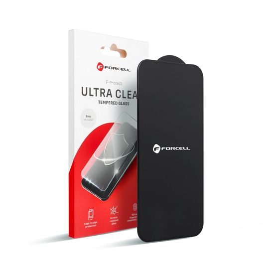 Forcell Ultra Clear Screenprotector - Gehard glas - voor Samsung Galaxy A37 - Zwart