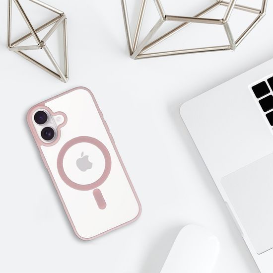 Θήκη Acrylic Color Magsafe, iPhone 17, ανοιχτό ροζ