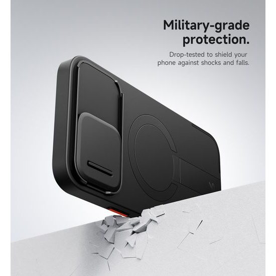 Θήκη Suritch MagSafe με Βάση Στήριξης και Προστασία Κάμερας για iPhone 12 Pro Max / 13 Pro Max, Μαύρο