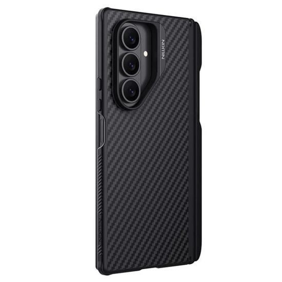 Samsung Galaxy Z Fold 7 vāciņš – Nillkin Synthetic Fiber Pro Magnetic ar S Pen – melns