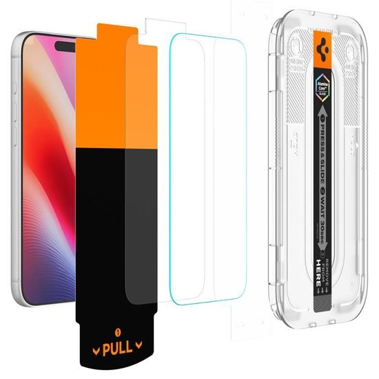 Spigen Glas.tR EZ Fit Pro AC Tvrzené sklo, iPhone 16 Pro / 17 / 17 Pro / 18 Pro, 2 kusy