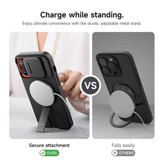 Suritch MagSafe Kickstand Camprotector калъф iPhone 14 Pro Max, черен