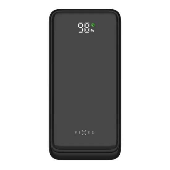 FIXED Zen2 20 powerbank LCD kijelzővel, 20 000 mAh, PD 20W, fekete