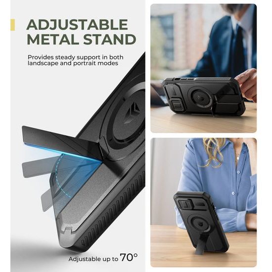 Dexnor MagSafe 360 Kickstand Camprotector Θήκη iPhone 13 / 14, Μαύρη