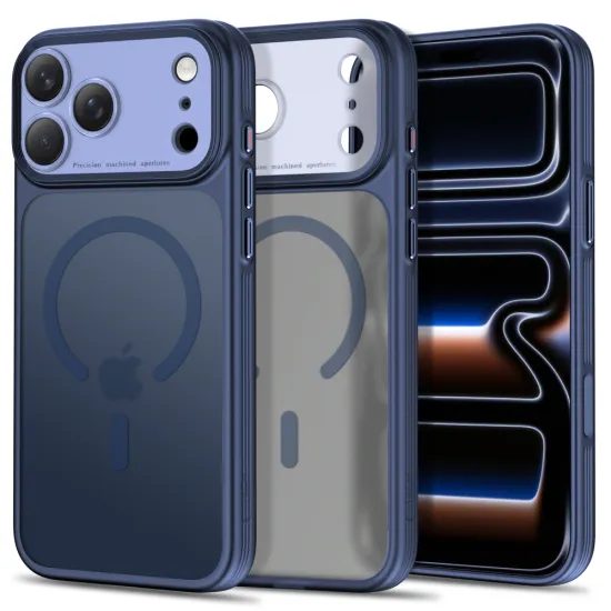 iPhone 17 Pro / 18 Pro dėklas – Tech-Protect MagPrime MagSafe CC – tamsiai mėlyna