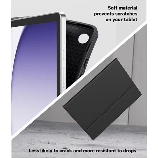 JP Magnetska maska s Bluetooth tipkovnicom, touchpadom, pozadinskim osvjetljenjem i držačem za stylus, Samsung Galaxy Tab A9 Plus, crna